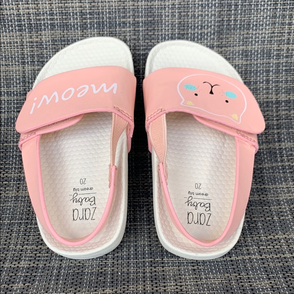 Zara Baby Kitten Slip On Sandals Casual Shoes Infant Size 20 - Picture 7 of 10